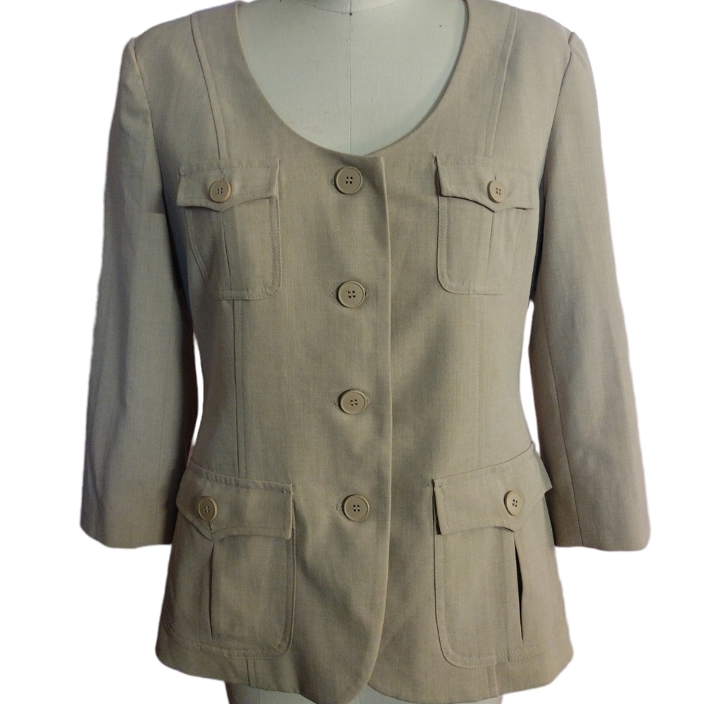 LIKE NEW- New York & Co., Women's Fall Blazer, Sz 12 , Taupe Color